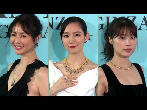 井川遥、有村架純、吉岡里帆ら　ドレスアップして登場（「ティファニー 銀座」オープニングイベント フォトコール）