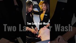 Two Ladies Wash My Hair & Massage my Head #massage #headmassage #asmr #hair #hairwash #khmer #barber