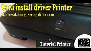 Instalasi Driver Printer Canon IP 2770 Windows 7 32 Bit