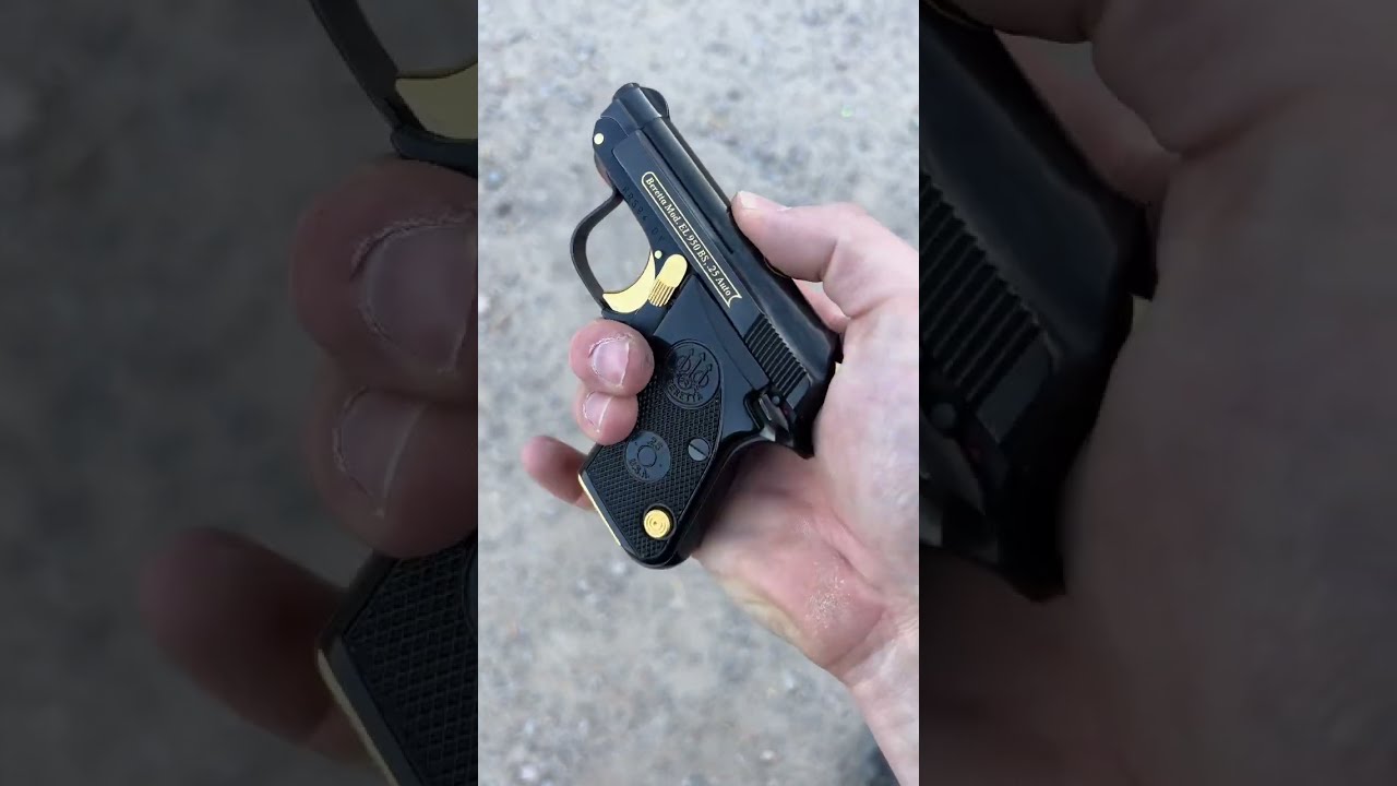 Shooting Cactus With Gold Pocket Pistol Beretta 950bs EL Jetfire 25 Acp Subscribe