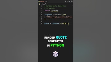 Random Quote Generator in Python! #shorts #quotes #programming #python