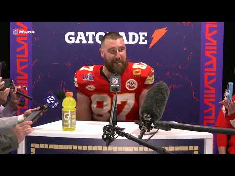 'SUPER BOWL CHAMPS, BABY!' - Travis Kelce after Chiefs' back-to-back Super Bowl title | NFL on ESPN