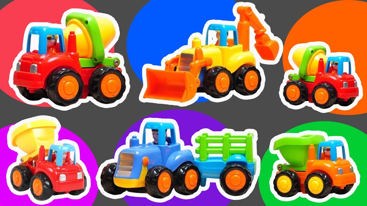 Cars Toy Trucks Color Learning Video for Kids! YouTube