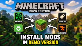 How To Install Mods in Minecraft Demo Version | ( 100% Working Trick ) |Minecraft Java Edition Guide