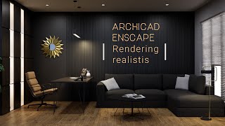 Archicad 25 & Enscape Rendering Interior Office