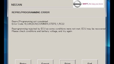 Nissan ECM Reprogram J-2534/NERS (WITH AN ERROR!)