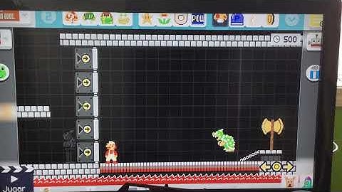 Bowser throws hammers in mario maker