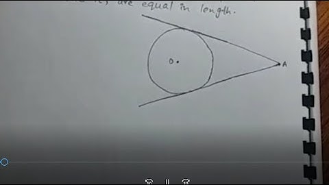 Theorem# 10.3 The two tangents drawn to a circle from a point outside it, are equal in length