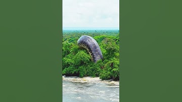 When the biggest monster awakens, everyone runs away #snake #giant #anaconda #snakevideo #amazon