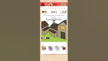 Smith must pass through these roofs - Smith & Joe Part 1- Brain Test 2 - Level 6