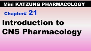 Chp#21 Mini KATZUNG Pharma | Introduction to CNS Pharmacology | Dr Asif Lectures