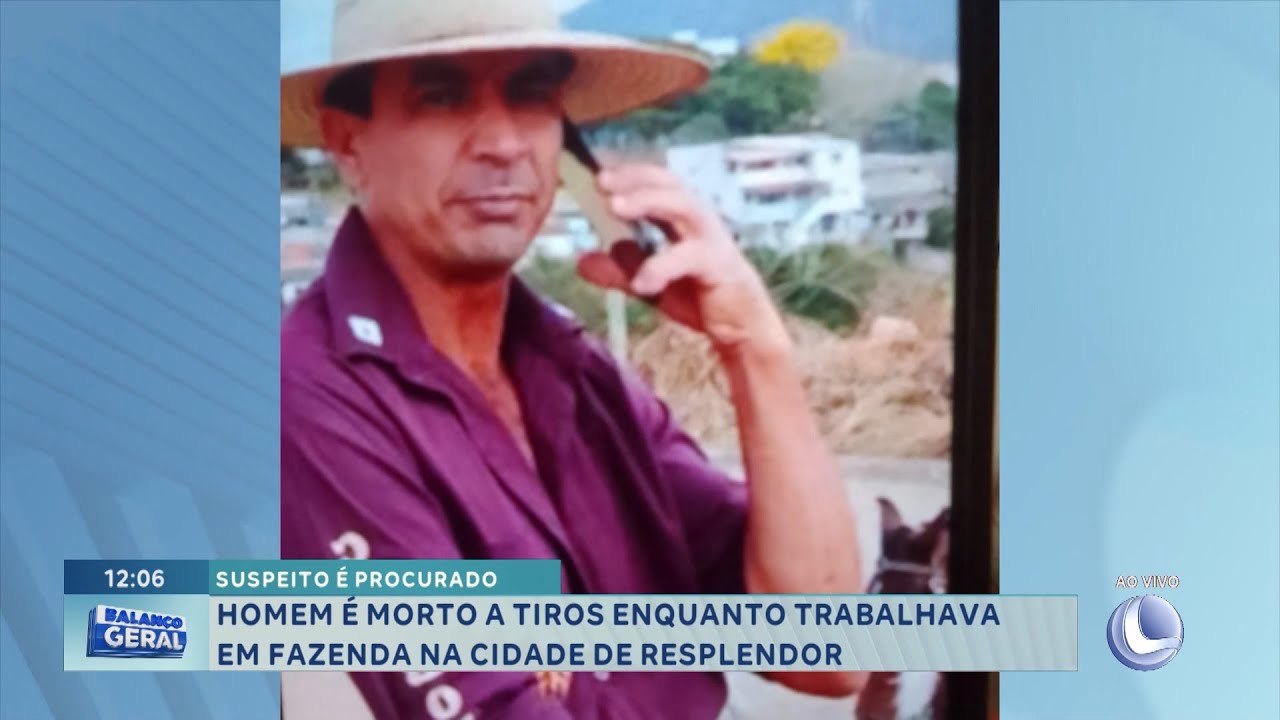 Criminoso procurado: Homem é assassinado enquanto trabalhava numa propriedade rural em Resplendor.