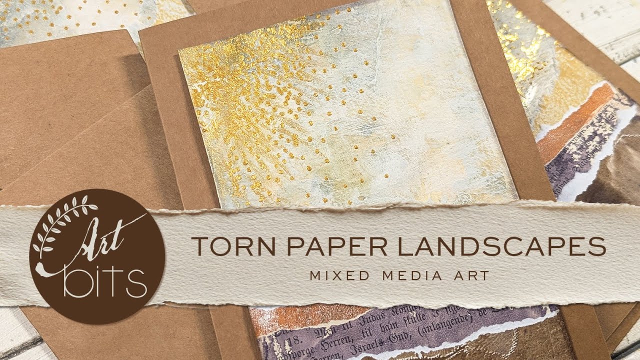 Making Torn Paper Landscape Cards with Handmade Collage Papers