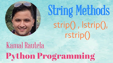 strip lstrip rstrip string methods in python
