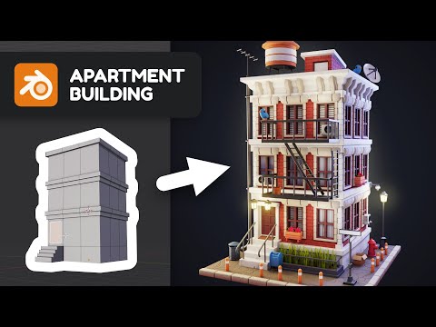 Apartment Building In Blender - 3D Modeling Timelapse