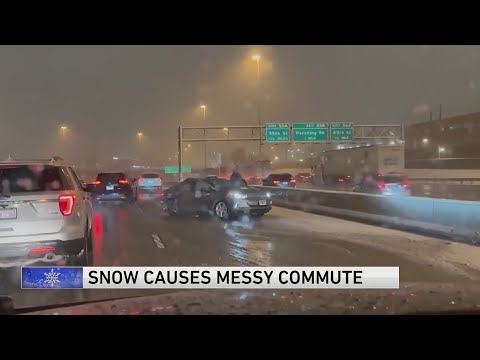 Snow causing messy,