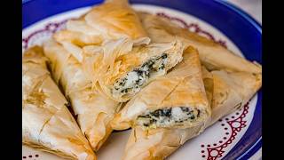 Spinach and Cheese on Fillo