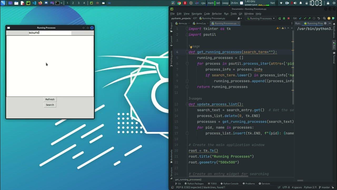 Python GUI Application || Monitor and Manage Running Processes - YouTube