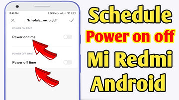 Schedule power on/off Mi mobile phone || How to schedule power on and off in any Xiaomi Redmi