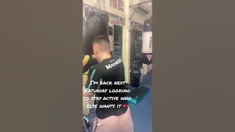 Hitting the bag with them fast combos