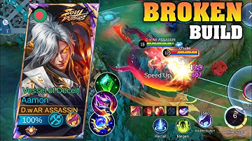 AAMON BROKEN BUILD FOR ONE SHOT DELETE ENEMY🔥AAMON BEST BUILD #aamon #mlbb #aamonmlbb