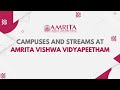 Campuses and Streams at Amrita Vishwa Vidyapeetham