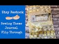 Etsy Restock | Sewing Theme Journal | Flip Through Handmade Journals | Junk Journals