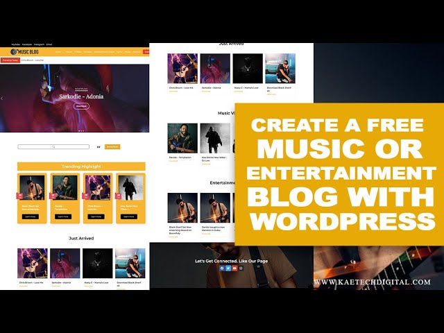 How to Create a Music Downloading and Entertainment News Website Using WordPress For Free class=