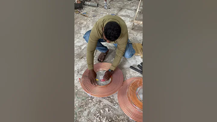 Split AC Copper Piping #hvac #shorts #viral