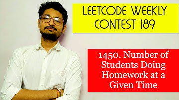 1450  Number of Students Doing Homework at a Given Time || Weekly Contest 189 || LEETCODE