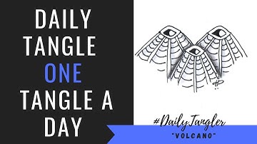 Daily Tangle - Pattern  Focus -  Volcano  | How to draw | #DailyTangler