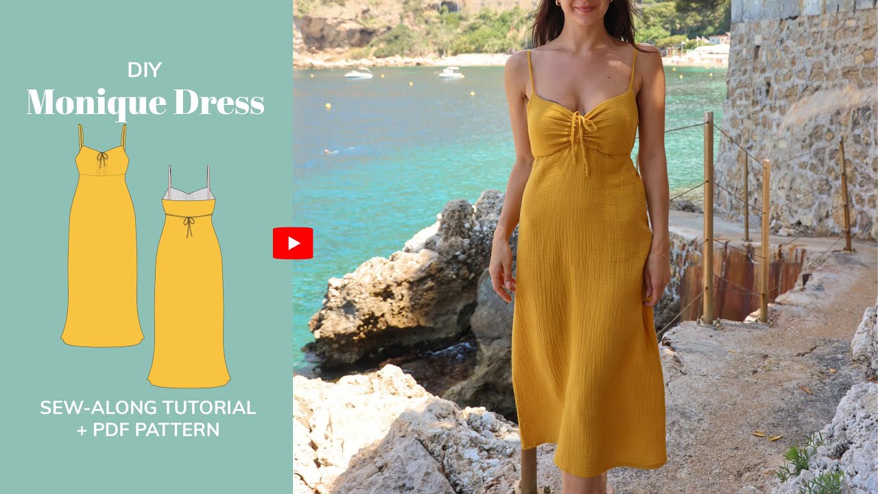 Monique Ruched Cami Dress PDF Pattern – tintofmint PATTERNS