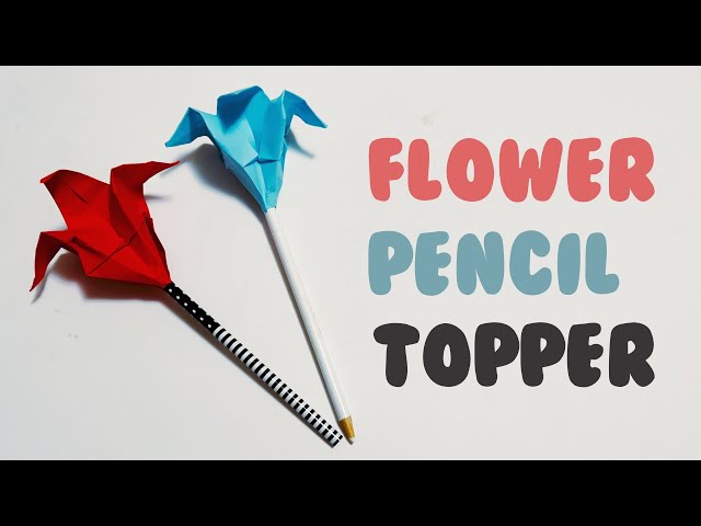 How To Make Pretty Paper Flower Pencil Toppers!