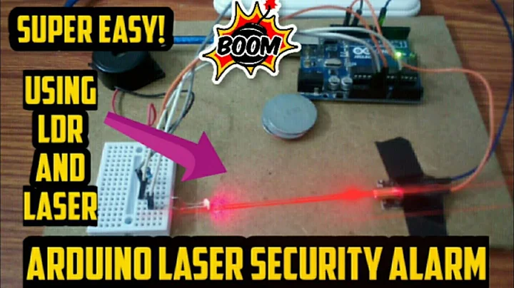 Arduino Laser Security Alarm || Laser Security with LDR|| Arduino Burglar Alarm