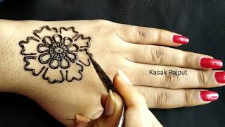 Simple mehndi design for back hand side | Rakhi spacial mehndi design for hand |