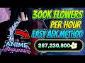 The *BEST* 300K Per Hour Flowers AFK METHOD In Anime Vanguards Update 12.5!