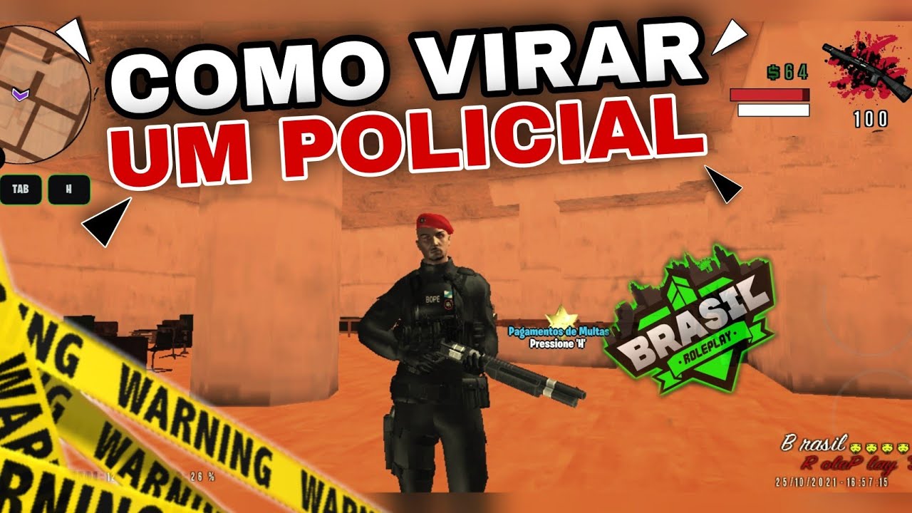 COMO VIRAR POLICIAL NO BRASIL ROLEPLAY 🔥 🐊 