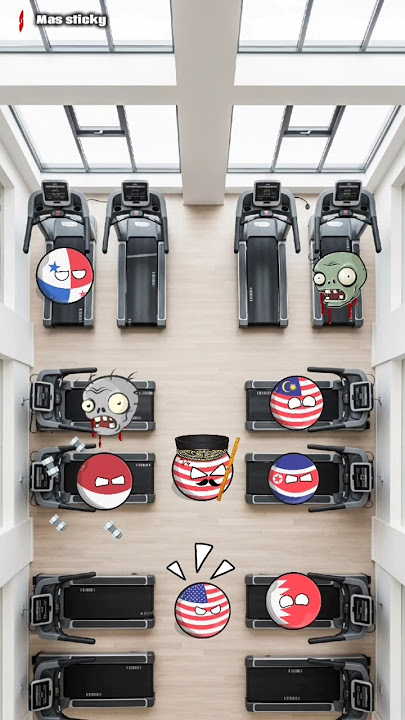 AYO ‼️ KENAPA ALAT TREADMILL DIA RUSAK - Part 7 #shorts #short #countryballs