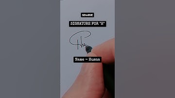 Signature for H | Husna | SbtellME Calligraphy and Handwriting #shorts
