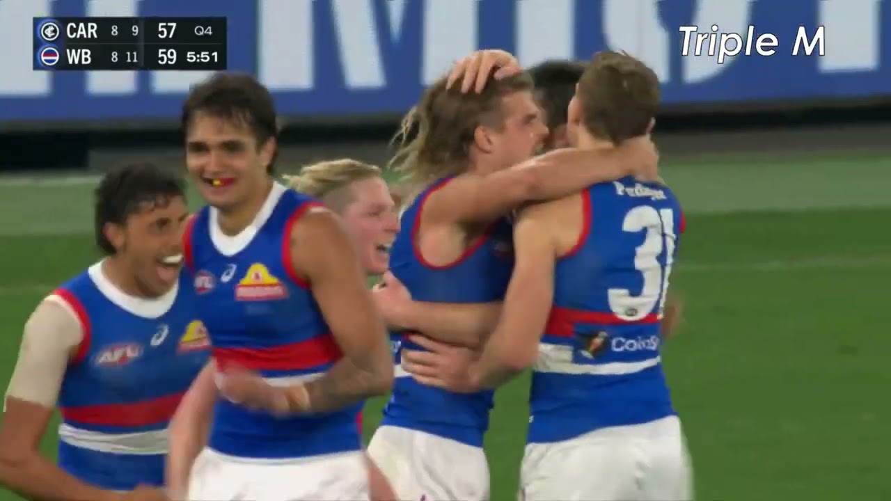 Multi-Call | Bailey Smith goal puts Dogs up by 8 | Fox, SEN, ABC, MMM, 3AW | 2023 Round 9