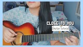 Video thumbnail of "Close To You - Carpenters||Guitar Tutorial"