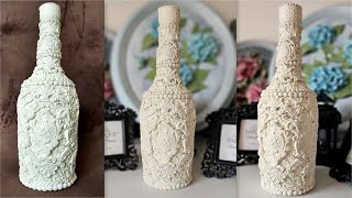 Vintage Bottle Decor/ Ivory imitation/Diy bottle crafts by Kitty Ideas 5,109 views 2 months ago 6 minutes, 48 seconds