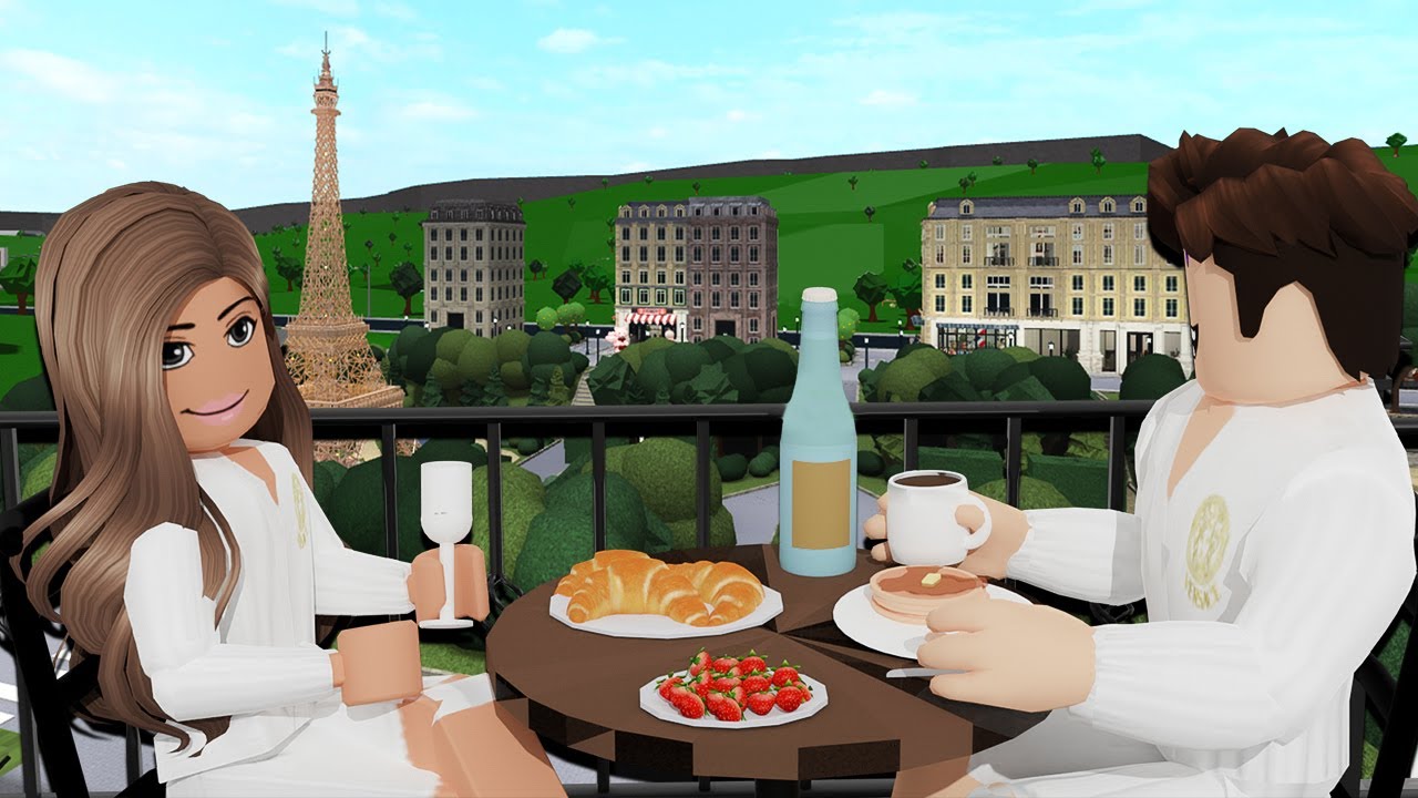 ОН СДЕЛАЛ МНЕ УДИВИТЕЛЬНЫЙ ВАЛЕНТИН, ПОЕЗДКОЙ В ПАРИЖ! Семейная ролевая игра Блоксбургов