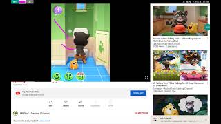 A pet walks when tom is on the bathroom doing pee. screenshot 4