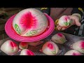 巨大壽桃製作 Birthday peach-shaped bun making skills | 福田傳統糕餅手作坊