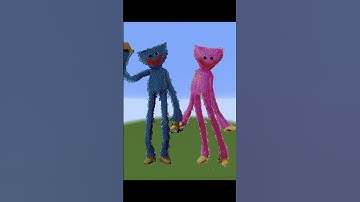 NOOB vs PRO vs HACKER vs GOD HUGGY WUGGY and KISSY MISSY pixel art in minecraft #shorts