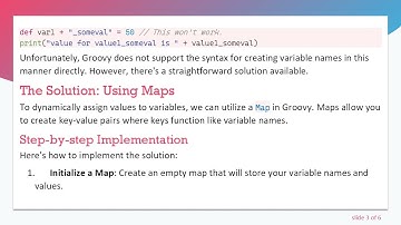 How to Create a New Variable Dynamically in Groovy Using Old Variable Names