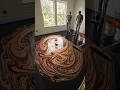 Satisfying Epoxy Floor Transformation 😱 Black &amp; Copper Swirl Resin Floor