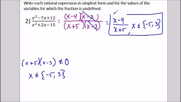 Simplifying rational expressions (4 examples) - Algebra 2