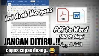 Mengubah Pdf Bahasa Arab Ke Word 100% Tanpa Rusak Kebalik-Balik Langsung Copas